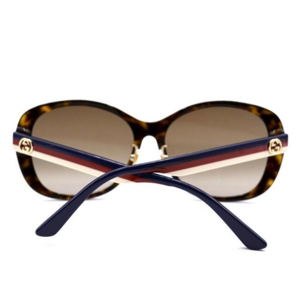 🔥New Gucci GG0849SK Havana Blue Brown Gradient Sunglasses 59-17 W/case - Picture 13 of 17
